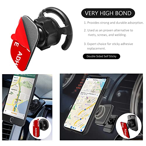AZXYI Very High Bond Car Adhesive, 9 PCS Dashboard Sticky Adhesive Replacement, Double Sided Sticky Pads Sticker Tapes for Mounting Windshield Dashboard Magnetic Phone Car Mount and Dash Cam