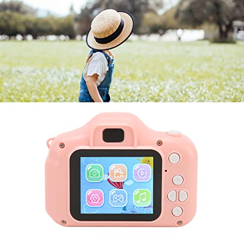 YYQTGG Kids Digital Camera, Pink Portable Camera Wide Applicability 400mAh Battery ABS Material for Outdoor for Boys