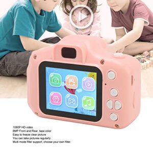 YYQTGG Kids Digital Camera, Pink Portable Camera Wide Applicability 400mAh Battery ABS Material for Outdoor for Boys