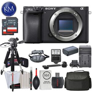 sony alpha a6400 mirrorless digital camera body only (black) and striker deluxe bundle