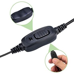 Retevis Security Covert Tube Two Way Radio Earpiece 2 Pin, Coil Tube, Compatible RT22 RT21 RT68 RT22S RT19 RT18 RT15 Baofeng UV-5R Walkie Talkies, Walkie Talkie Earpiece with Mic(1 Pack)