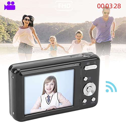 Vbestlife 48MP HD Camera, 2.7in TFT 8X Optical Zoom Portable Digital Camera, for Children Beginners, 750mah Portable Children Video Camera, Support 32GB Memory Card, Gift for Students(Black)