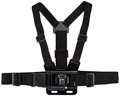 Amazon Basics Adjustable Chest Mount Harness for GoPro Camera (Compatible with GoPro Hero Series), Black