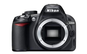 nikon d3100 14.2mp digital slr camera body only – (black) (kit box, no lens) (international version) (renewed)