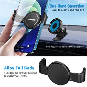 Yorsoirll Metal Phone Clamp Grip for Magnet Car Mount, [Easy Clip & Remove] Metal Phone Clip All Magnet Car Holder Cell Phone Magnetic Plate Compatible with iPhone 13 14Pro Max,Smartphones (Black)