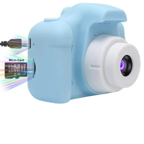 Kids Camera, Christmas Birthday Kids Camera for Boys Girls Age 3-9, Kid Camera for Toddler, Video Camera for Kids, Kids Digital Camera, Kidizoom Camera, Mini Camera for Kids with 32GB SD Card (Blue)