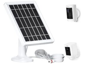 solar panel for ring camera, camera solar panel charger for ring stick up cam battery & spotlight cam battery(no camera)
