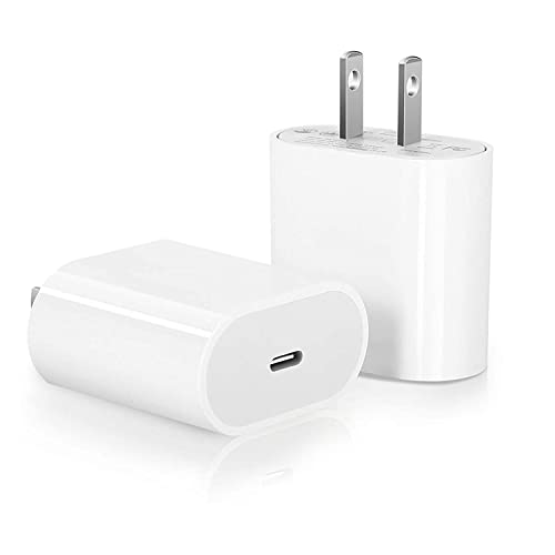 iPhone Fast Charger Block, IPREMIUM 2-Pack 20W USB C Wall Cube Charger PD 3.0 Power Adapter for iPhone 14/14 Pro/14 Pro Max/14 Plus/13/13 Pro Max/ 13 Pro/ 12/12 Pro Max/11/Xr/X, iPad Pro, AirPods Pro