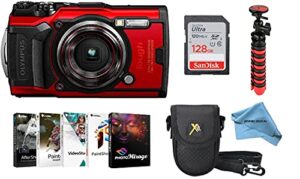olympus tough tg-6 bundle includes – photo software suite + sandisk 128gb ultra memory card + padded case