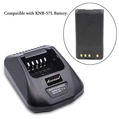 KSC-25 Charger Compatible for Kenwood Radio TK-2140 TK-3140 TK-2160 TK-3160 TK-2170 TK-3170 TK-2360 TK-3360 NX-220 NX-320 KNB-57L KNB-55L KNB-35L KNB-56N KNB-26N Battery