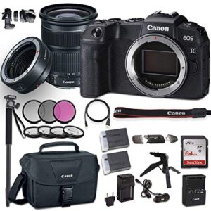 canon eos rp mirrorless digital camera with ef 24-105mm f/3.5-5.6 is stm lens bundled with deluxe accessories like memory card, steady grip tripod, monopod and more… (renewed)
