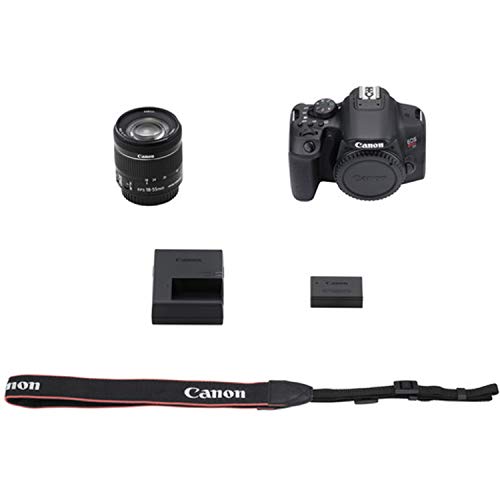 Canon EOS Rebel T8iDSLR Camera w/EF-S 18-55mm F/4-5.6 is STM Zoom Lens + 128GB Memory + Case + Tripod + Filters (36pc Bundle) (Renewed)