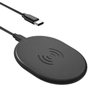 Ultra-Slim Wireless Charger, 15W Maximum Fast Wireless Charging Pad Compatible with iPhone 14/13/12/11, for Samsung Galaxy S21/S20/S10/S9/S8/Note20/10/9/8,Google Pixel(No AC Adapter)