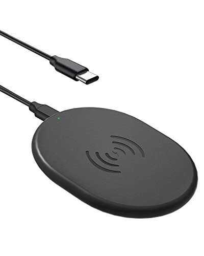 Ultra-Slim Wireless Charger, 15W Maximum Fast Wireless Charging Pad Compatible with iPhone 14/13/12/11, for Samsung Galaxy S21/S20/S10/S9/S8/Note20/10/9/8,Google Pixel(No AC Adapter)