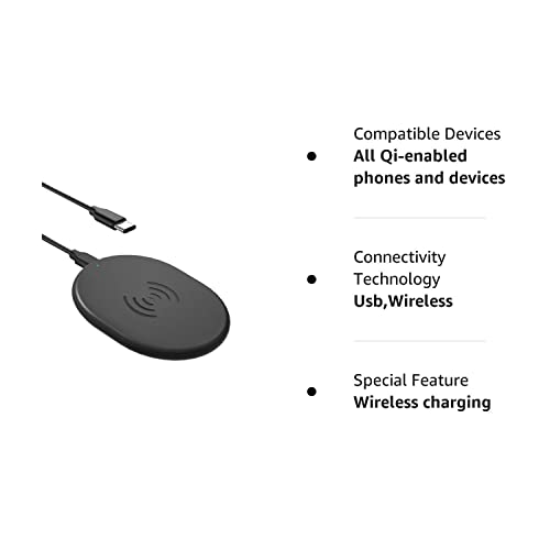 Ultra-Slim Wireless Charger, 15W Maximum Fast Wireless Charging Pad Compatible with iPhone 14/13/12/11, for Samsung Galaxy S21/S20/S10/S9/S8/Note20/10/9/8,Google Pixel(No AC Adapter)