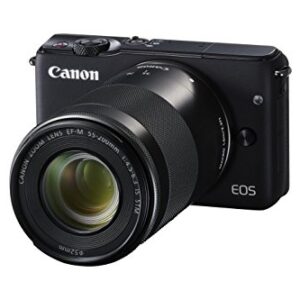 Canon EOS M10 Mirrorless Camera Kit EF-M 15-45mm f/3.5-6.3 and EF-M 55-200mm f/4.5-6.3 Image Stabilization STM Lenses (Black)