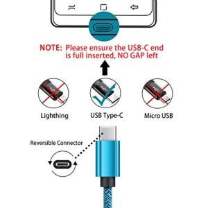 Type C Charger Cable USB C Cables Fast Charging Power Phone Charger Cord 6ft 2Pack for Samsung Galaxy S23 S23+ S23 Ultra S22 S21 A13 Note 20 A10e A21 A11 S20 Plus S10 S9 A71 A01 A20 A51 A50 z fold4 3