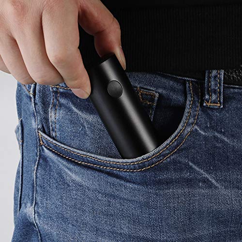 HTGK Power Bank 5000mAh with 120 Lumens Flashlight, Mini Portable Charger Ultra Compact External Backup with 20W PD & QC 3.0 Super Fast-Charging, Compatible with iPhone Samsung and More(Black)