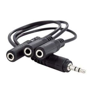 ancable 3.5mm (1/8″) trs 1 male to 3 female 3-way stereo splitter audio cable
