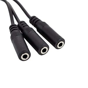 Ancable 3.5mm (1/8") TRS 1 Male to 3 Female 3-Way Stereo Splitter Audio Cable