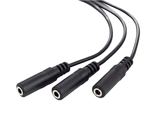 Ancable 3.5mm (1/8") TRS 1 Male to 3 Female 3-Way Stereo Splitter Audio Cable