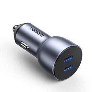 UGREEN USB C Car Charger, 40W Type C Car Charger Dual PD 20W Fast Car Charger Adapter Compatible with iPhone 14/13/12/11, iPad Pro/Mini/Air, Galaxy S23/S22/S21/S20/S10/Note 20, Pixel 5/4/3