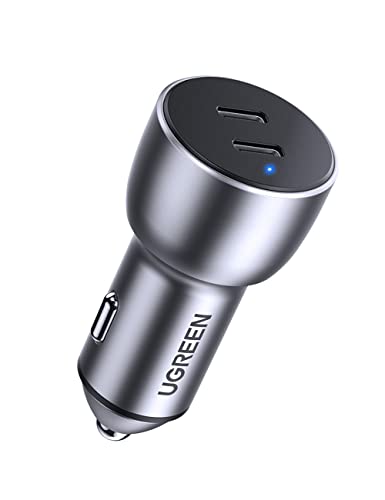 UGREEN USB C Car Charger, 40W Type C Car Charger Dual PD 20W Fast Car Charger Adapter Compatible with iPhone 14/13/12/11, iPad Pro/Mini/Air, Galaxy S23/S22/S21/S20/S10/Note 20, Pixel 5/4/3