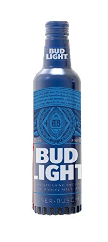 Bud Light Aluminum Bottle Designed Bluetooth Speaker with a Rechargeable Battery and up to 6 Hours of Playtime