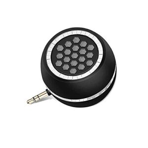eavo mini portable speakers, 3w 36mm microphone speaker line-in speaker with 3.5mm aux audio jack and plug in clear bass micro for smart phone, pad, tablet, laptop, computer.