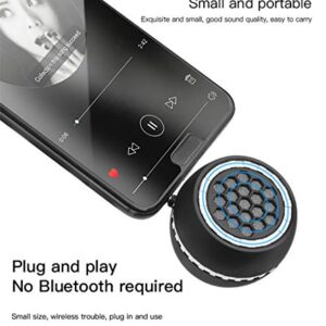 EAVO Mini Portable Speakers, 3W 36mm Microphone Speaker Line-in Speaker with 3.5mm Aux Audio Jack and Plug in Clear Bass Micro for Smart Phone, pad, Tablet, Laptop, Computer.