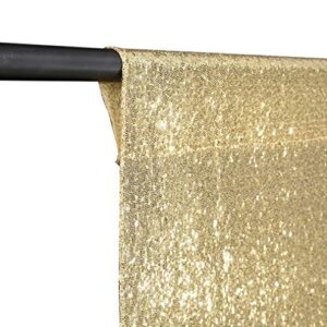 SquarePie Sequin Backdrop Curtain Not See Through Background for Wedding Party 10FT x 10FT Gold