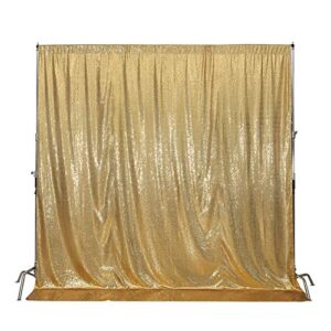 squarepie sequin backdrop curtain not see through background for wedding party 10ft x 10ft gold