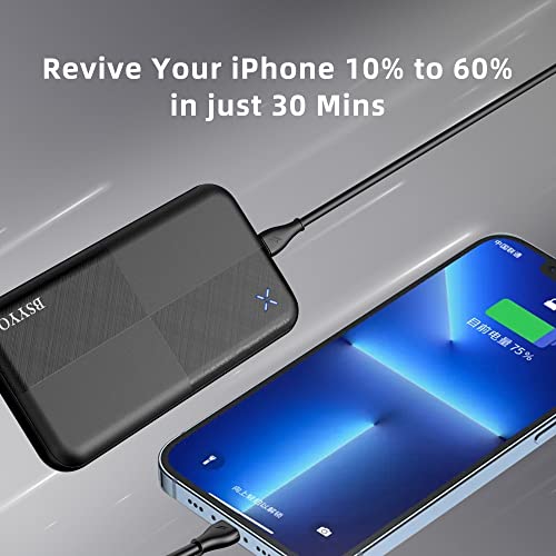 BSYYO Portable Charger,USB C High-Speed 10000mAh Power Bank with Triple 3A Ports,External Battery Pack Cell Phone Changer for iPhone 12 X 8 Plus Google Samsung LG iPad and More