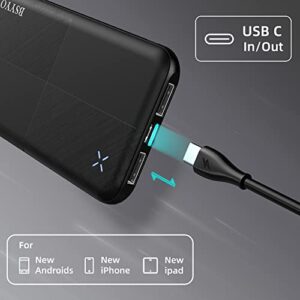 BSYYO Portable Charger,USB C High-Speed 10000mAh Power Bank with Triple 3A Ports,External Battery Pack Cell Phone Changer for iPhone 12 X 8 Plus Google Samsung LG iPad and More