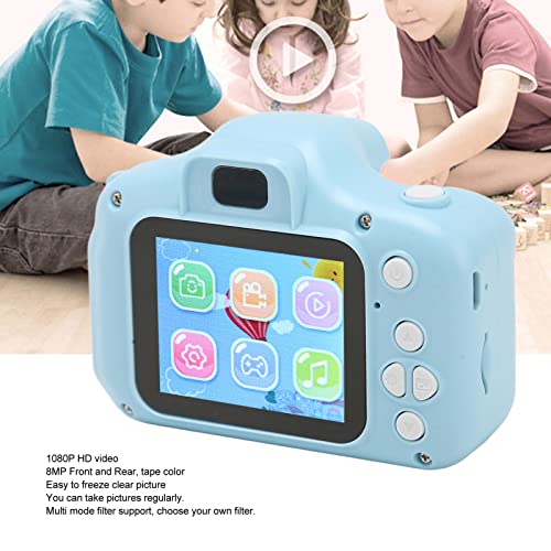 Kids Digital Camera, Front Rear 8MP Toddler Selfie Camera with 32GB Card for Teens Students Boys Girls