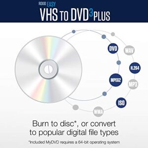 Roxio Easy VHS to DVD 3 Plus | VHS, Hi8, V8 Video to DVD or Digital Converter | Amazon Exclusive 2 Bonus DVDs [Windows]