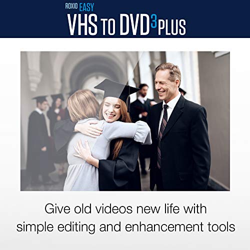 Roxio Easy VHS to DVD 3 Plus | VHS, Hi8, V8 Video to DVD or Digital Converter | Amazon Exclusive 2 Bonus DVDs [Windows]