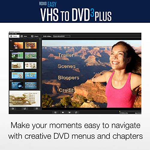 Roxio Easy VHS to DVD 3 Plus | VHS, Hi8, V8 Video to DVD or Digital Converter | Amazon Exclusive 2 Bonus DVDs [Windows]