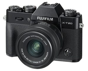 fujifilm x-t20 mirrorless digital camera w/xc15-45mmf/3.5-5.6 ois pz lens – black