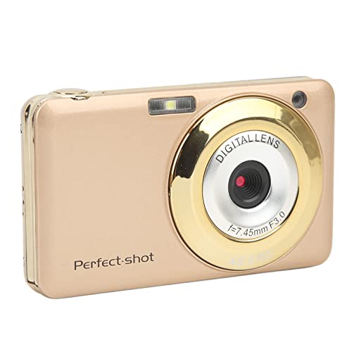 Digital Camera, Kids Camera 2.7in 48MP High Definition Camera with 8X Zoom, Compact Portable Mini Cameras for 4-15 Year Old Kid Children Teen Student Girls Boys(Gold)