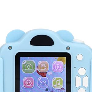 Tgoon Mini Kids Camera, High Definition Simple Operation Blue Kids Camera with Lanyard for Home