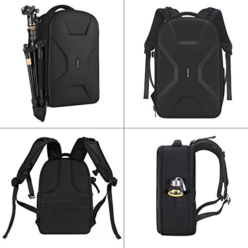 MOSISO Camera Backpack, DSLR/SLR/Mirrorless Photography Camera Bag 15-16 inch Waterproof Hardshell Case with Tripod Holder&Laptop Compartment Compatible with Canon/Nikon/Sony, Black