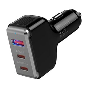 super fast car charger for iphone 14 pro max 13 12 11 se ipad pro, 78w cigarette lighter usb charger adapter, pd 30w & qc 18w android phone auto cargador for samsung galaxy s23 s22 ultra s21,pixel 7