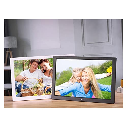 10 Inch Screen LED Backlight HD 1024 * 600 Digital Photo Frame Electronic Album Picture Music Movie Full Function (Color : White, Size : UK Plug)