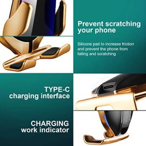Wireless Fast Car Charger10W for Android iOS Smartphone Mobile Phone Fast Charging with Smart Sensor Car Mount Fast Charger for iPhone Xs Max/XR/X/8/8Plus Samsung S10/S9/S8-R2