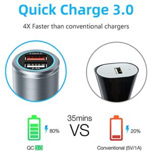 USB Car Charger with Cable for Samsung Galaxy S20 S21 S22 Plus Ultra FE 5G,A52 A13 A50 A51 A71 A21 A10E A20 A03S,Quick Charge 3.0 Fast Charging Dual Port Car Phone Adapter for iPhone 11 Pro Max XR X