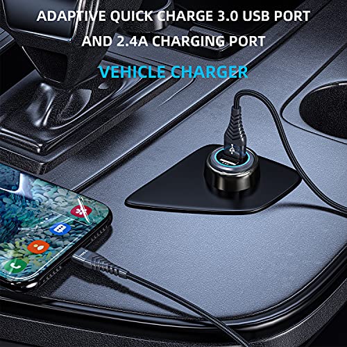 USB Car Charger with Cable for Samsung Galaxy S20 S21 S22 Plus Ultra FE 5G,A52 A13 A50 A51 A71 A21 A10E A20 A03S,Quick Charge 3.0 Fast Charging Dual Port Car Phone Adapter for iPhone 11 Pro Max XR X