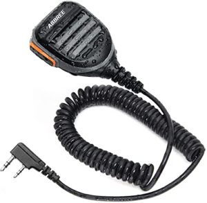 abbree ar-780 two way radio rainproof handheld speaker mic microphone(upgrade of bf-s112), remote shoulder mic for gmrs radio baofeng uv-5r bf-f8hp uv-5rx3 gm-15pro tp-8plus bf-888s s9plus ham radio