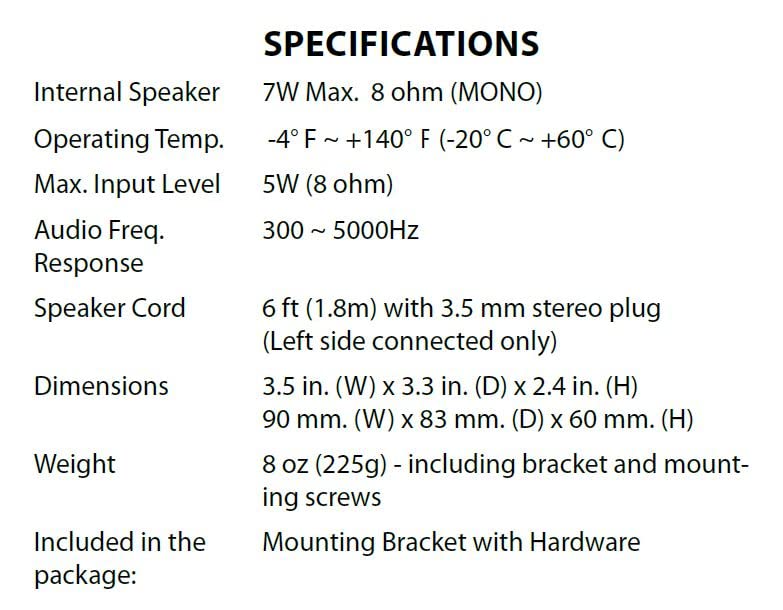 Uniden (BC7) Bearcat 7-Watt External Communications Speaker. Durable Rugged Design, Perfect for Amplifying Uniden Scanners, CB Radios, and Other Communications Receivers.