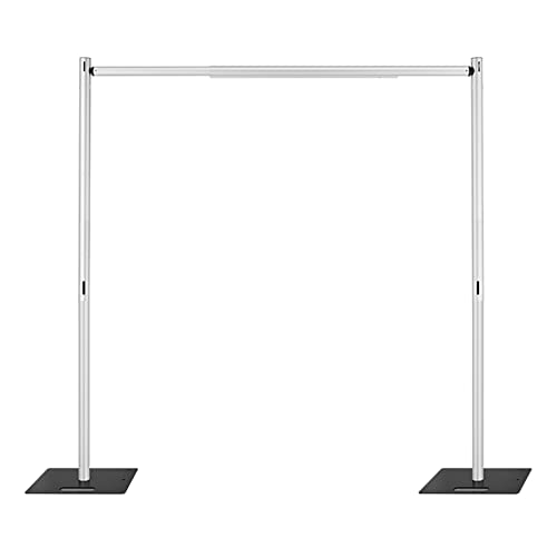 Hecis Pipe and Drape Backdrop Stand Kit 8ft x 10ft, Backdrop Stand Heavy Duty Wedding Backdrop for Events Wedding Decoration Backdrop Frame